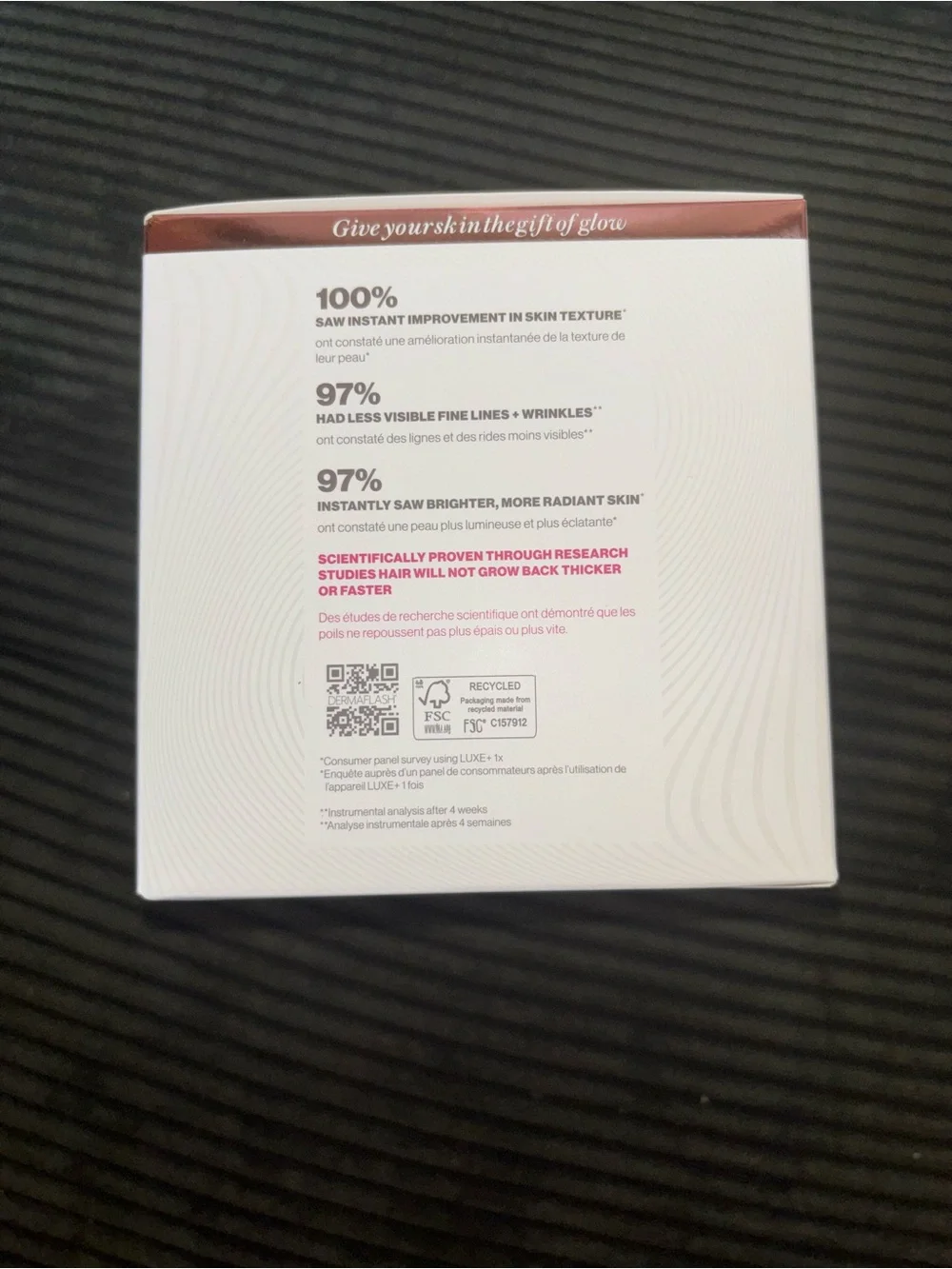 Dermaflash Luxe+ Sonic Dermaplaning Device Limited Edition Rose Gold